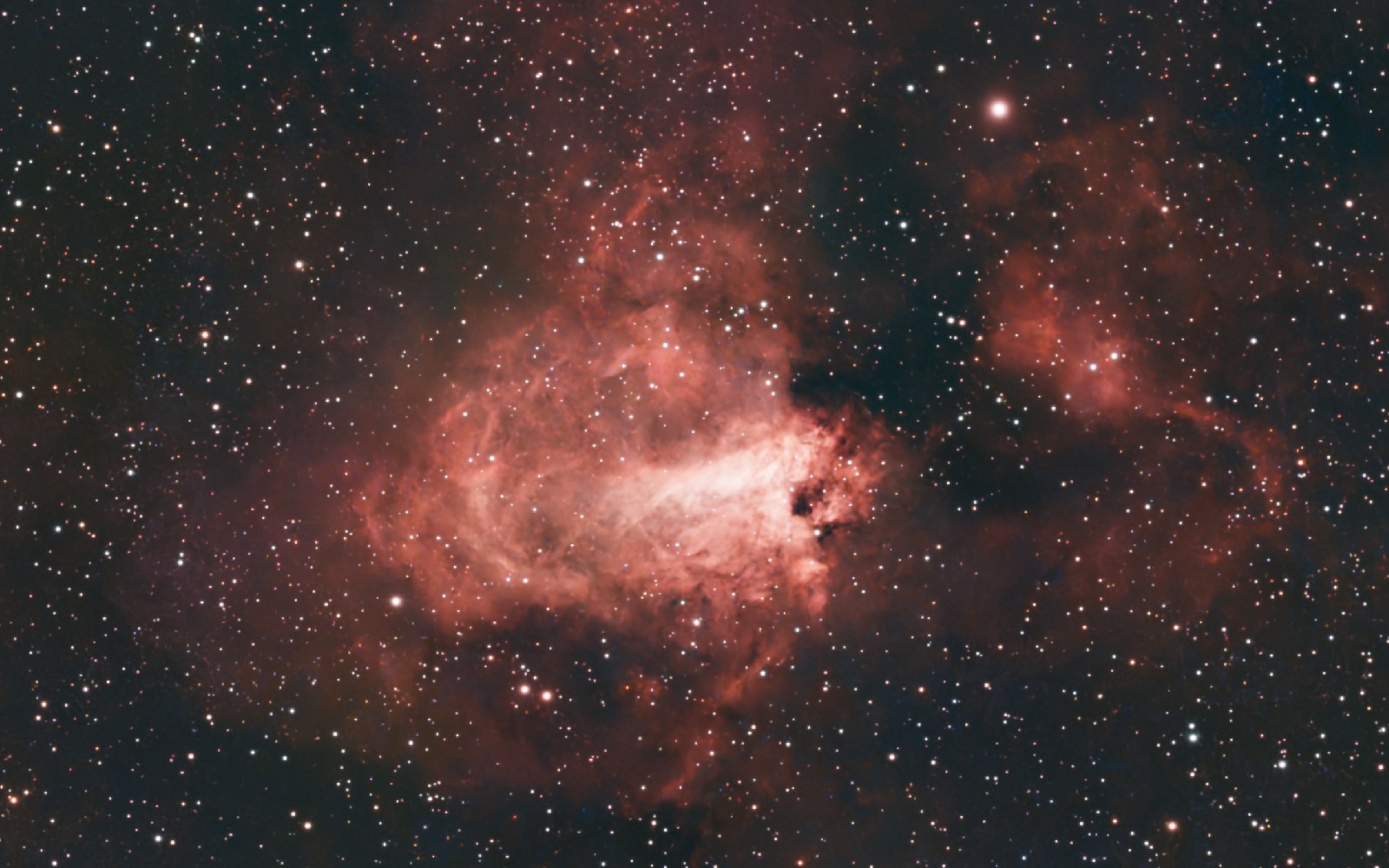 Flat nebulosity before local contrast