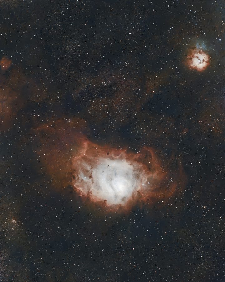 M 8 — The Lagoon Nebula, photographed with a Seestar and finished in Nocturne