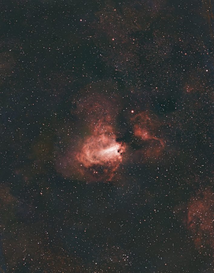 M 17 — The Omega Nebula, photographed with a Seestar and finished in Nocturne