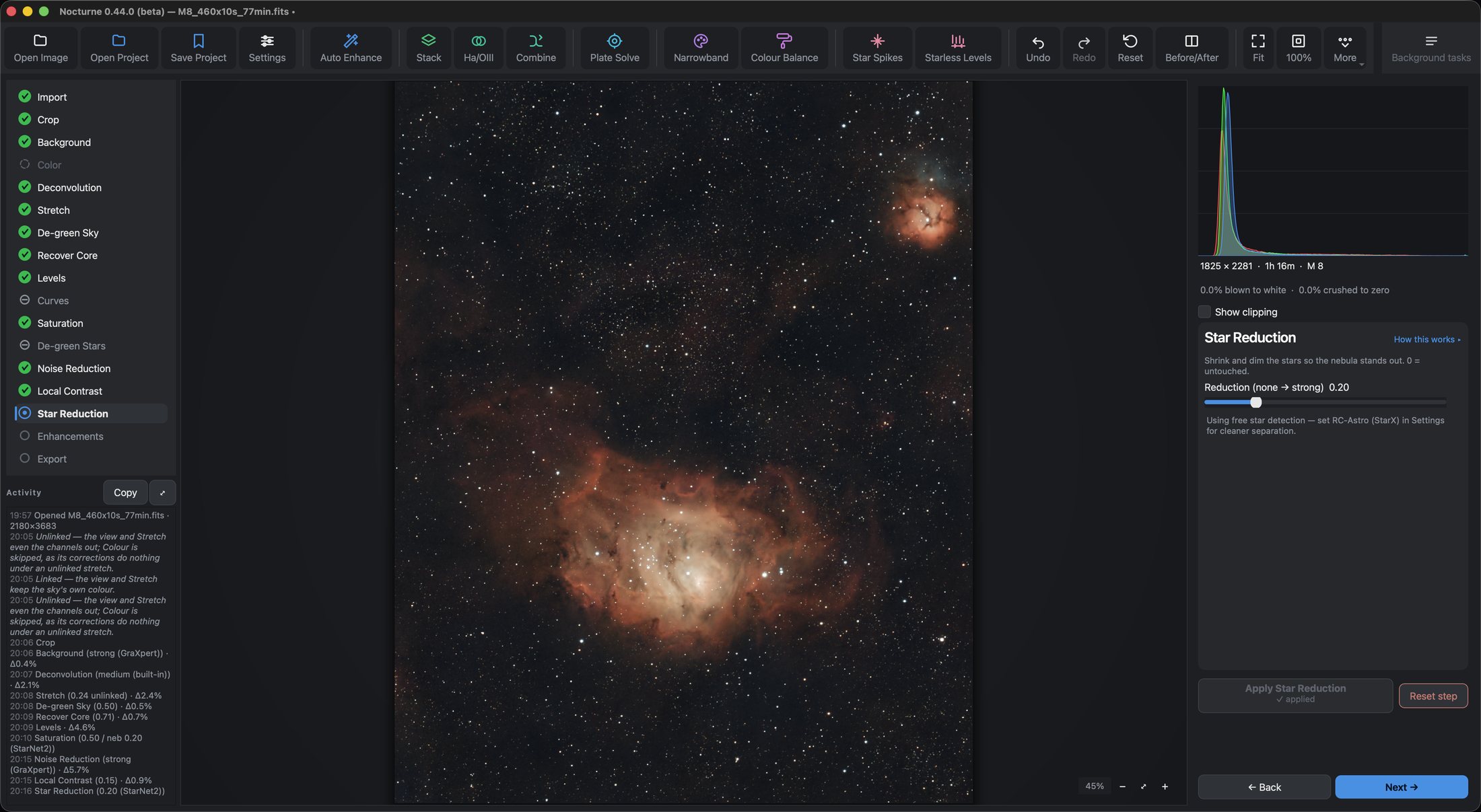 Star Reduction at 0.20